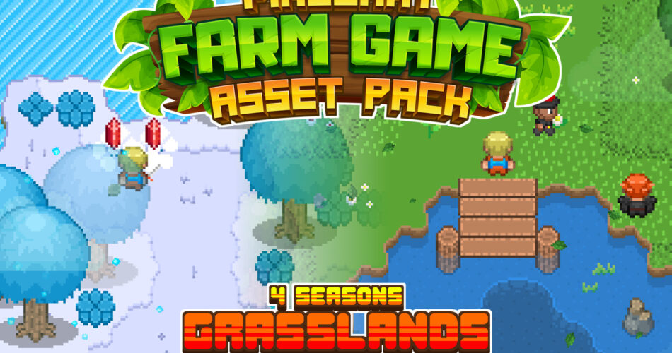 2D Farm Game Grasslands 4 Seasons Tileset v.1.2.0